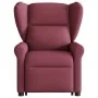 Sillón reclinable de masaje elevable tela rojo tinto de , Sillones - Ref: Foro24-3303387, Precio: 292,69 €, Descuento: %