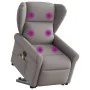 Sillón reclinable de masaje elevable tela gris taupé de , Sillones - Ref: Foro24-3303391, Precio: 295,69 €, Descuento: %