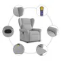 Sillón de masaje reclinable de pie de tela gris nube von , Sessel - Ref: Foro24-3303393, Preis: 295,69 €, Rabatt: %
