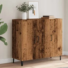 Aparador de madera de ingeniería envejecido 90x34x80 cm by , Sideboards - Ref: Foro24-856892, Price: 101,92 €, Discount: %