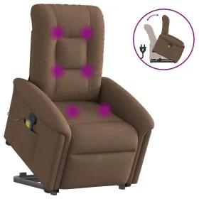 Silla de masaje reclinable de pie de tela marrón de , Sillones - Ref: Foro24-3303268, Precio: 292,31 €, Descuento: %