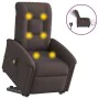 Sillón masaje eléctrico reclinable elevable tela marrón oscuro de , Sillones - Ref: Foro24-3303289, Precio: 345,12 €, Descuen...