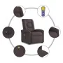 Sillón masaje eléctrico reclinable elevable tela marrón oscuro de , Sillones - Ref: Foro24-3303289, Precio: 345,12 €, Descuen...