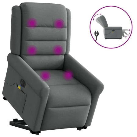 Sillón de masaje eléctrico reclinable elevable tela gris oscuro de , Sillones - Ref: Foro24-3303345, Precio: 332,45 €, Descue...