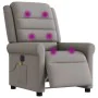Sillón reclinable de masaje eléctrico tela gris taupe de , Sillones - Ref: Foro24-3303311, Precio: 276,75 €, Descuento: %