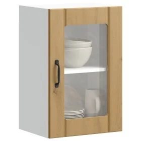 Armario pared para cocina puerta cristal Lucca roble artesanal de , Armarios de cocina - Ref: Foro24-853776, Precio: 64,69 €,...