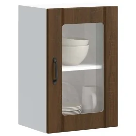 Armario de pared para cocina puerta cristal Lucca roble marrón de , Armarios de cocina - Ref: Foro24-853774, Precio: 59,00 €,...