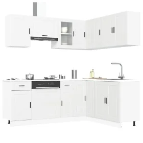 Mueble de cocina Porto blanco 11 piezas madera contrachapada de , Armarios de cocina - Ref: Foro24-3314961, Precio: 693,12 €,...