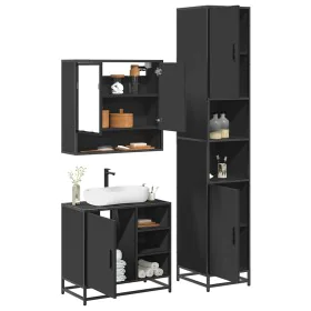 Juego de muebles de baño 3 pzas madera contrachapada negro de , Muebles de baño - Ref: Foro24-3301115, Precio: 300,61 €, Desc...