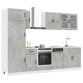 Mueble cocina Kalmar gris hormigón 8 pzas madera contrachapada de , Armarios de cocina - Ref: Foro24-3314805, Precio: 598,18 ...