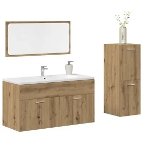 Juego de muebles baño 3 piezas madera ingeniería roble artisan de , Muebles de baño - Ref: Foro24-3328594, Precio: 127,61 €, ...