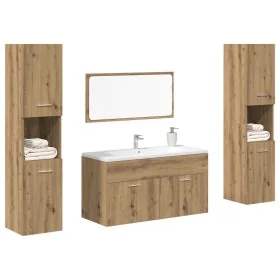 Juego de muebles baño 4 piezas madera ingeniería roble artisan de , Muebles de baño - Ref: Foro24-3328596, Precio: 222,70 €, ...