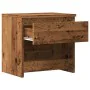 Mesita de noche madera contrachapada madera antigua 40x30x39 cm de , Mesitas de noche - Ref: Foro24-856406, Precio: 40,24 €, ...