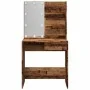 Tocador con LED madera vieja 74,5x40x141 cm de , Tocadores para dormitorios - Ref: Foro24-857021, Precio: 105,52 €, Descuento: %