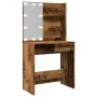 Tocador con LED madera vieja 74,5x40x141 cm de , Tocadores para dormitorios - Ref: Foro24-857021, Precio: 105,52 €, Descuento: %