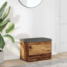 Banco con almacenaje madera ingeniería madera vieja 62x42x45 cm de , Bancos para recibidores y almacenamiento - Ref: Foro24-8...