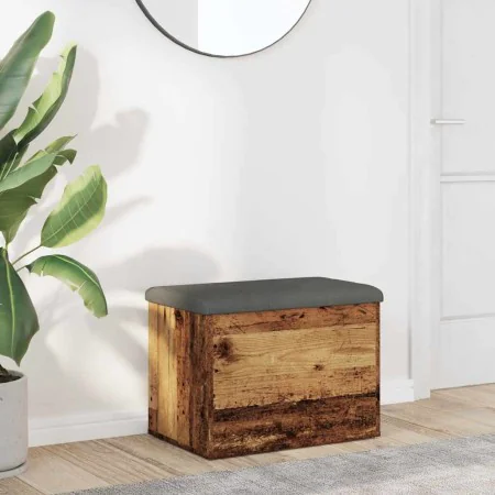 Banco con almacenaje madera ingeniería madera vieja 62x42x45 cm de , Bancos para recibidores y almacenamiento - Ref: Foro24-8...