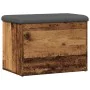 Banco con almacenaje madera ingeniería madera vieja 62x42x45 cm de , Bancos para recibidores y almacenamiento - Ref: Foro24-8...