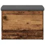 Banco con almacenaje madera ingeniería madera vieja 62x42x45 cm de , Bancos para recibidores y almacenamiento - Ref: Foro24-8...