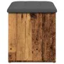 Banco con almacenaje madera ingeniería madera vieja 62x42x45 cm de , Bancos para recibidores y almacenamiento - Ref: Foro24-8...