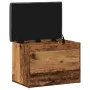 Banco con almacenaje madera ingeniería madera vieja 62x42x45 cm de , Bancos para recibidores y almacenamiento - Ref: Foro24-8...