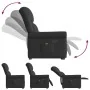 Sillón reclinable de masaje pie cuero sintético negro brillante de , Sillones - Ref: Foro24-3303420, Precio: 275,81 €, Descue...