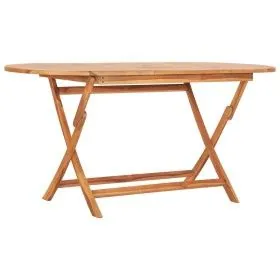 Mesa plegable de jardín madera maciza de teca 160x80x75 cm de vidaXL, Mesas de jardín - Ref: Foro24-48998, Precio: 201,55 €, ...