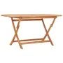 Mesa plegable de jardín madera maciza de teca 160x80x75 cm de vidaXL, Mesas de jardín - Ref: Foro24-48998, Precio: 201,55 €, ...