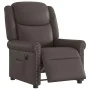 Sillón reclinable eléctrico cuero sintético marrón brillante de , Sillones - Ref: Foro24-3303415, Precio: 229,20 €, Descuento: %