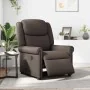 Sillón reclinable eléctrico cuero sintético marrón brillante de , Sillones - Ref: Foro24-3303415, Precio: 229,20 €, Descuento: %