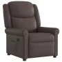 Sillón reclinable eléctrico cuero sintético marrón brillante de , Sillones - Ref: Foro24-3303415, Precio: 229,20 €, Descuento: %