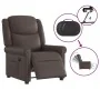 Sillón reclinable eléctrico cuero sintético marrón brillante de , Sillones - Ref: Foro24-3303415, Precio: 229,20 €, Descuento: %
