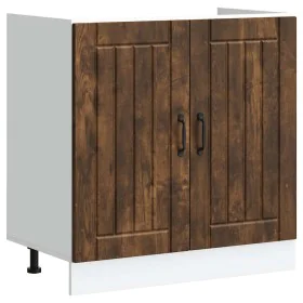 Mueble bajo fregadero Lucca madera contrachapada roble ahumado de , Armarios de cocina - Ref: Foro24-853692, Precio: 78,76 €,...