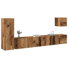 Conjunto de mueble de TV 5 piezas montado la pared madera vieja de , Muebles TV - Ref: Foro24-3329199, Precio: 157,64 €, Desc...
