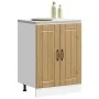 Mueble bajo para fregadero Lucca madera artesanal de roble de , Armarios de cocina - Ref: Foro24-853686, Precio: 88,62 €, Des...