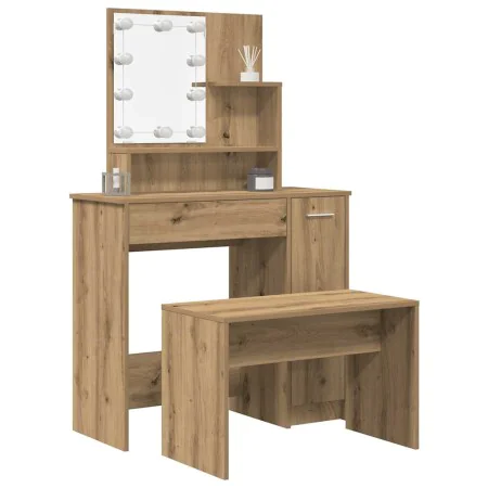 Juego de tocador con LED madera artesanal de roble von , Schlafzimmerkommoden - Ref: Foro24-3329186, Preis: 150,43 €, Rabatt: %