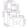 Juego de tocador con LED madera artesanal de roble von , Schlafzimmerkommoden - Ref: Foro24-3329186, Preis: 150,43 €, Rabatt: %