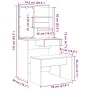 Juego de tocador con LED madera artesanal de roble by , Bedroom Dressers - Ref: Foro24-3329184, Price: 140,51 €, Discount: %