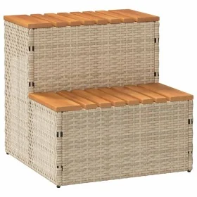 Escalón bañera hidromasaje beige 50x50x50,5 cm ratán sintético de , Accesorios para piscinas y spa - Ref: Foro24-4103942, Pre...