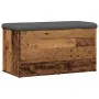 Banco con almacenaje madera ingeniería madera vieja 82x42x45 cm by , Benches for halls and storage - Ref: Foro24-857617, Pric...