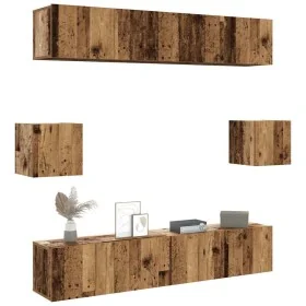 Conjunto de mueble de TV 6 piezas montado la pared madera vieja de , Muebles TV - Ref: Foro24-3328989, Precio: 208,39 €, Desc...