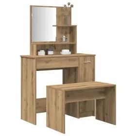 Juego de tocador de madera de ingeniería de roble artesanal de , Tocadores para dormitorios - Ref: Foro24-3329192, Precio: 12...