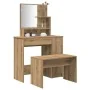 Juego de tocador de madera de ingeniería de roble artesanal de , Tocadores para dormitorios - Ref: Foro24-3329192, Precio: 12...