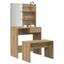 Juego de tocador de madera de ingeniería de roble artesanal de , Tocadores para dormitorios - Ref: Foro24-3329190, Precio: 12...
