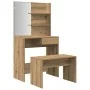 Juego de tocador de madera de ingeniería de roble artesanal de , Tocadores para dormitorios - Ref: Foro24-3329190, Precio: 12...