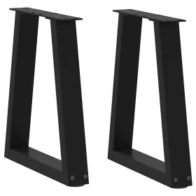 Patas para mesa de comedor en forma de V 2 uds acero negro by , Table legs - Ref: Foro24-4012540, Price: 46,61 €, Discount: %