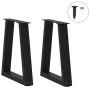 Patas para mesa de comedor en forma de V 2 uds acero negro by , Table legs - Ref: Foro24-4012540, Price: 46,61 €, Discount: %