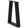 Patas para mesa de comedor en forma de V 2 uds acero negro by , Table legs - Ref: Foro24-4012540, Price: 46,61 €, Discount: %