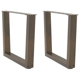 Patas para mesa de comedor forma de V 2 uds acero natural acero de , Patas para mesas - Ref: Foro24-4012631, Precio: 65,97 €,...