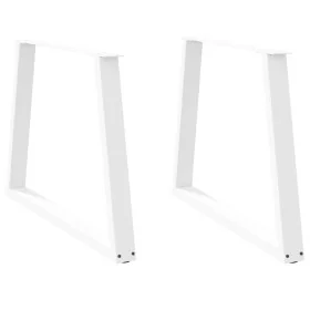 Patas para mesa de comedor en forma de V 2 uds acero blanco de , Patas para mesas - Ref: Foro24-4012577, Precio: 109,08 €, De...